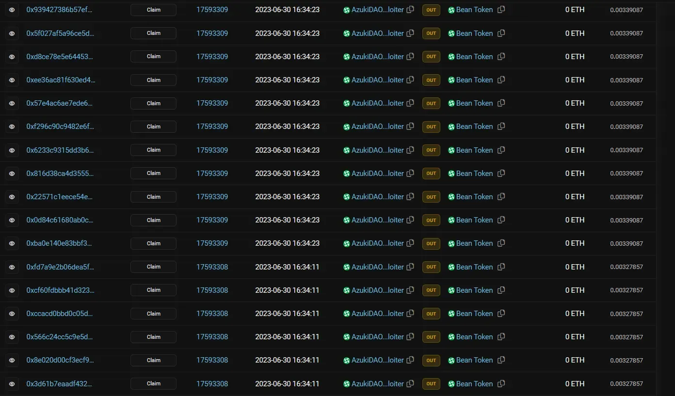 Attack Transaction Azuki DAO Hack