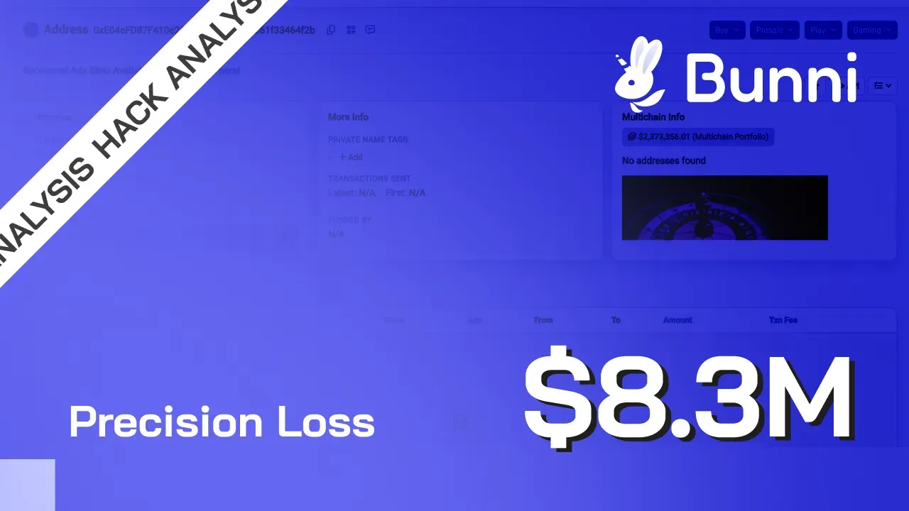 Bunni V2 Exploit Drains $8.3M via Liquidity Flaw