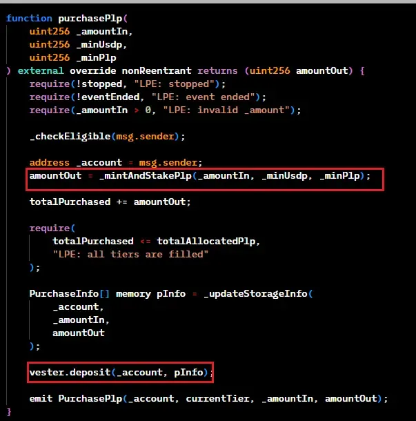 purchasePlp() function1